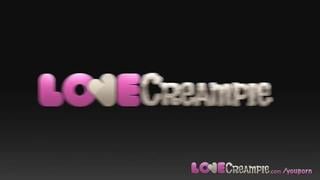 Love creampie massive cock delivers huge load of cum deep inside sexy milf