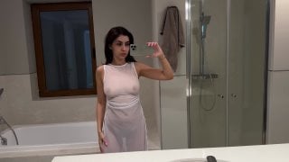 Sophie rayne @sophie foxiee try on haul transparent outfits see through haul (no bra challenge)