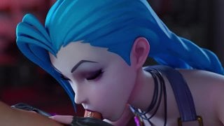 Jinx oral sex; minet; blowjob; facefuck; deepthroat; small dick; 3d sex porno hentai; [lol | league of legends | arcane]