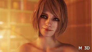 Ashley graham (ella freya) thicc; big butt; blowjob; orgasm; cumshot; 3d sex porno hentai (by @mf3d) [resident evil 4 remake]