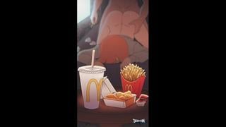 Derpixon | yoru mac (mcdonalds japan) [hentai animated loop]