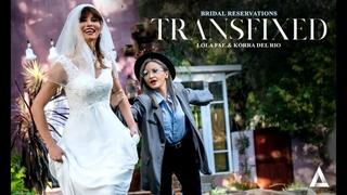 Korra del rio & slim brunette performing anal bridal reservations [trans, shemale on female, oral, anal, cumshot]