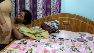 Sexy wife hrithik and her boyfriend shared a bed and had hard rough sex in a saree