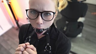 Связал и заткнул рот чтобы выебать sweetie fox hot girl gagged had passionate sex анал anal бондаж бдсм bondage bdsm ball cum